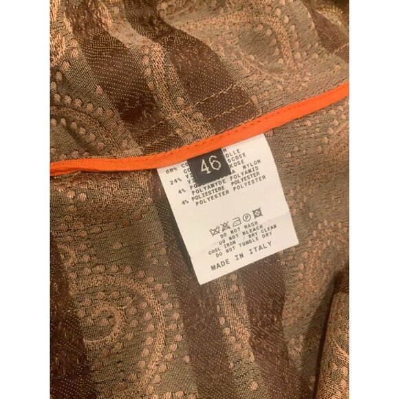 Etro Tan Floral & Paisley Jacquard Blazer W/ Notch Collar, Size 12 (US) 46 (IT) - Picture 10 of 10
